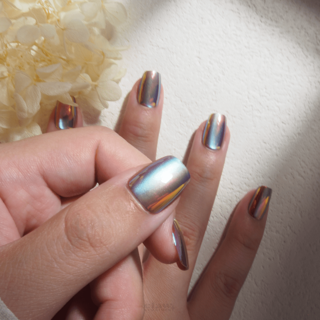 Aurora Phantasy - Handmade Press on Nails by Clawcreature - Handmade Press - on Nails