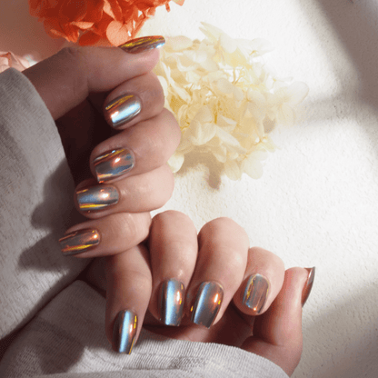Aurora Phantasy - Handmade Press on Nails by Clawcreature - Handmade Press - on Nails