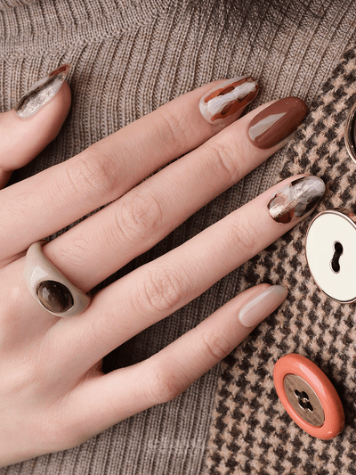 Autumn Dust - Handmade Press on Nails by Clawcreature - Handmade Press - on Nails