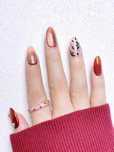 Autumn Whisper - Handmade Press on Nails by Clawcreature - Handmade Press - on Nails