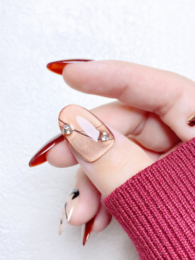 Autumn Whisper - Handmade Press on Nails by Clawcreature - Handmade Press - on Nails