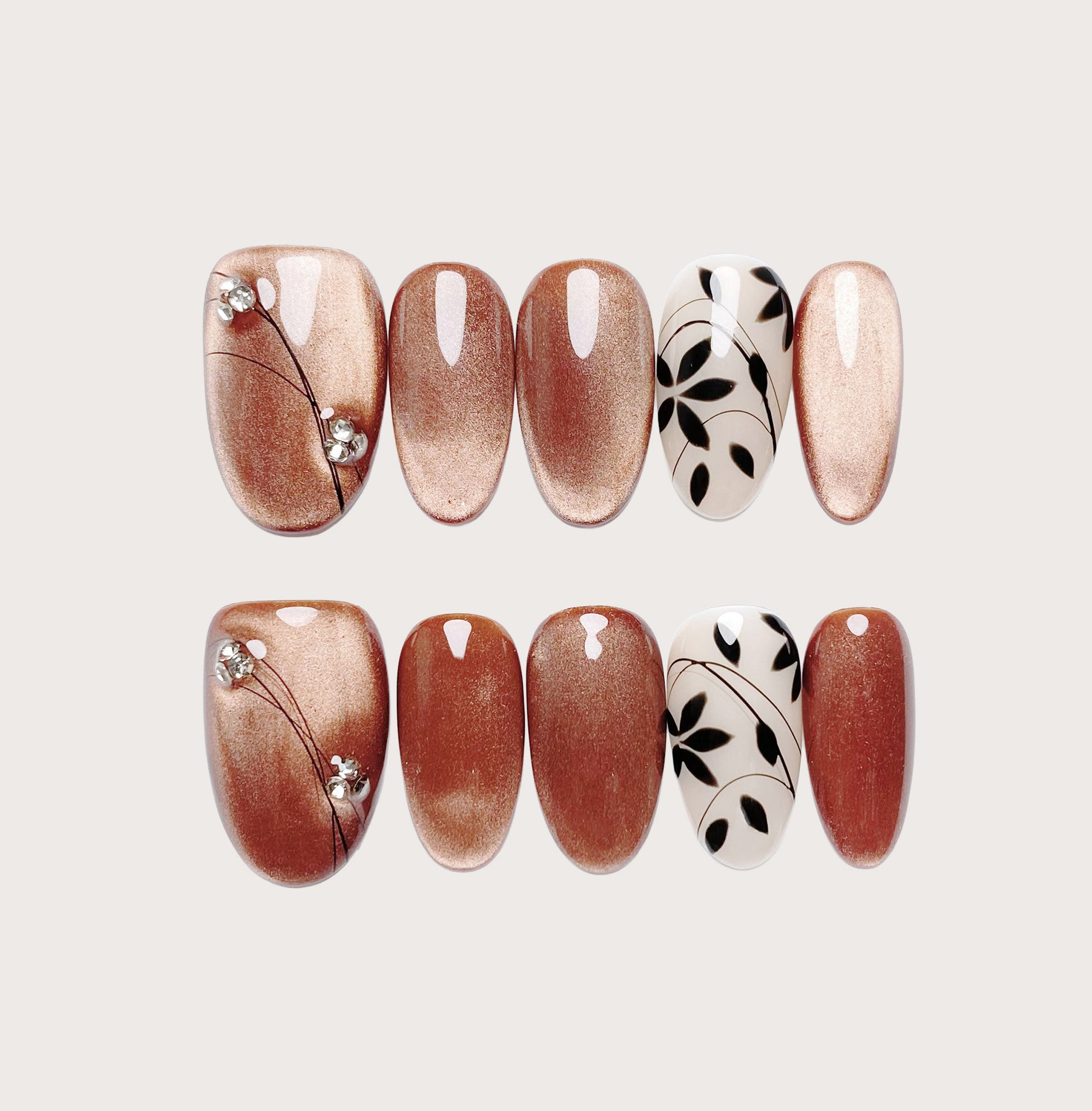 Autumn Whisper - Handmade Press on Nails by Clawcreature - Handmade Press - on Nails