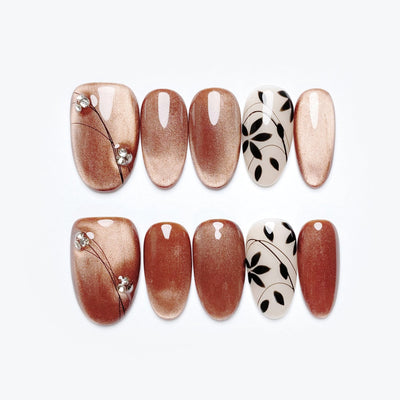 Autumn Whisper - Handmade Press on Nails by Clawcreature - Handmade Press - on Nails