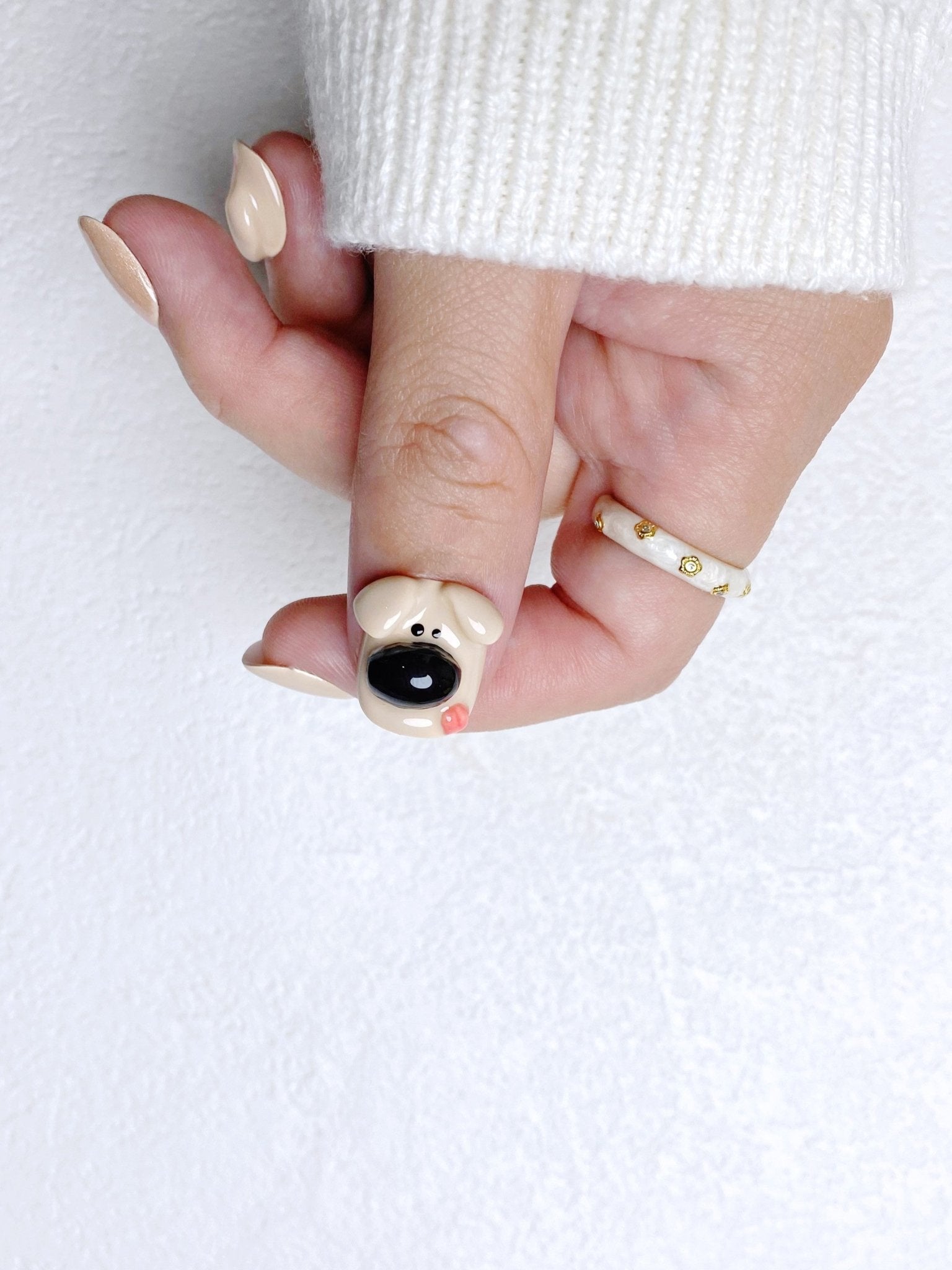 Bailey the Goldie - Handmade Press on Nails by Clawcreature - Handmade Press - on Nails