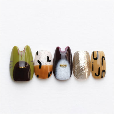 Bella the Cat - Handmade Press on Nails by Clawcreature - Handmade Press - on Nails