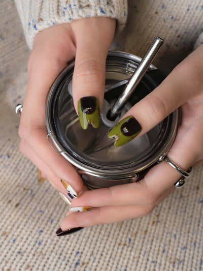 Bella the Cat - Handmade Press on Nails by Clawcreature - Handmade Press - on Nails