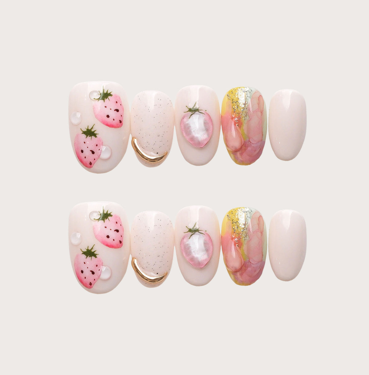 Berry Blush - Handmade Press on Nails by Clawcreature - Handmade Press - on Nails