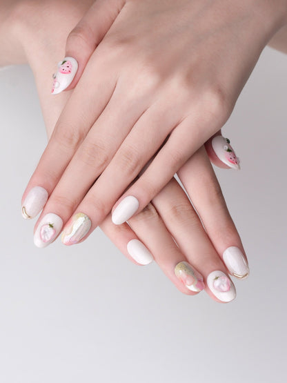 Berry Blush - Handmade Press on Nails by Clawcreature - Handmade Press - on Nails