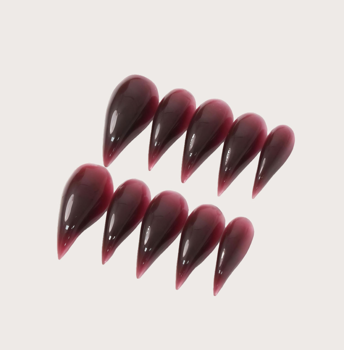 Bloody Valentine - Handmade Press on Nails by Clawcreature - Handmade Press - on Nails