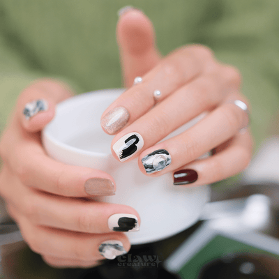 Blue Cascade - Handmade Press on Nails by Clawcreature - Handmade Press - on Nails