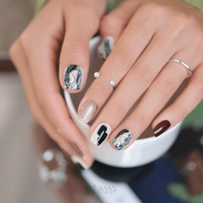 Blue Cascade - Handmade Press on Nails by Clawcreature - Handmade Press - on Nails