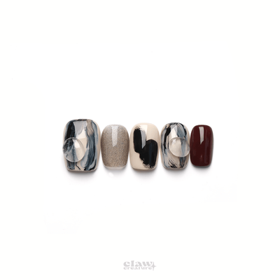 Blue Cascade - Handmade Press on Nails by Clawcreature - Handmade Press - on Nails