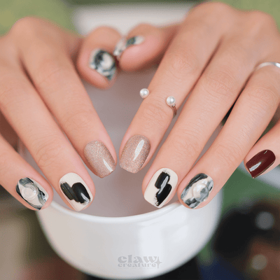 Blue Cascade - Handmade Press on Nails by Clawcreature - Handmade Press - on Nails