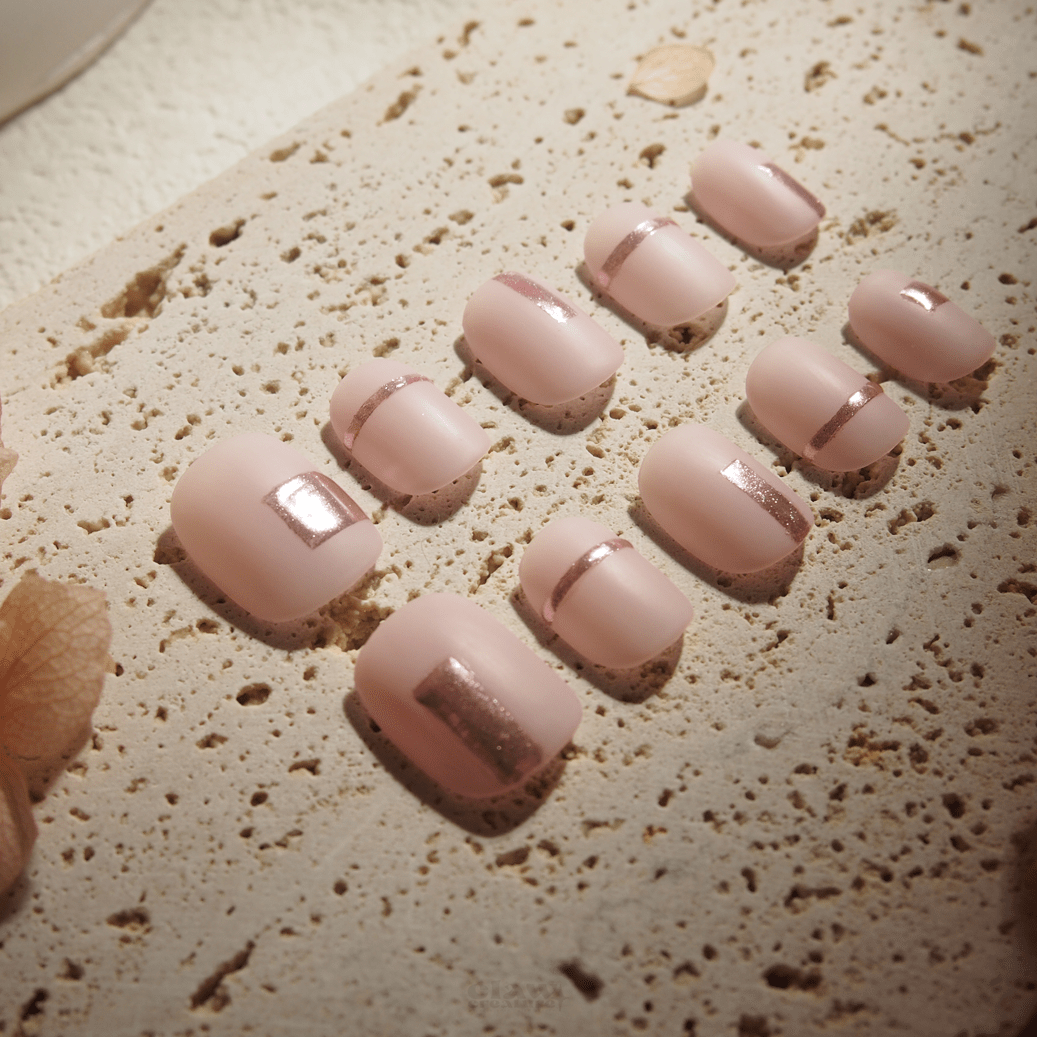 Blush Elegance - Handmade Press on Nails by Clawcreature - Handmade Press - on Nails