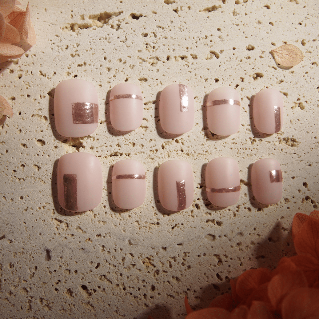 Blush Elegance - Handmade Press on Nails by Clawcreature - Handmade Press - on Nails