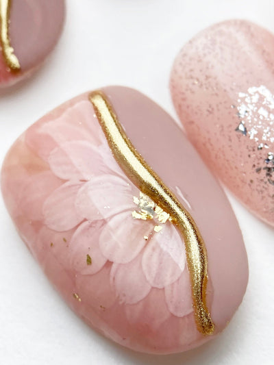 Blush Hour - Handmade Press on Nails by Clawcreature - Handmade Press - on Nails