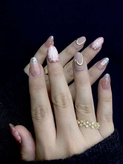 Blush Hour - Handmade Press on Nails by Clawcreature - Handmade Press - on Nails