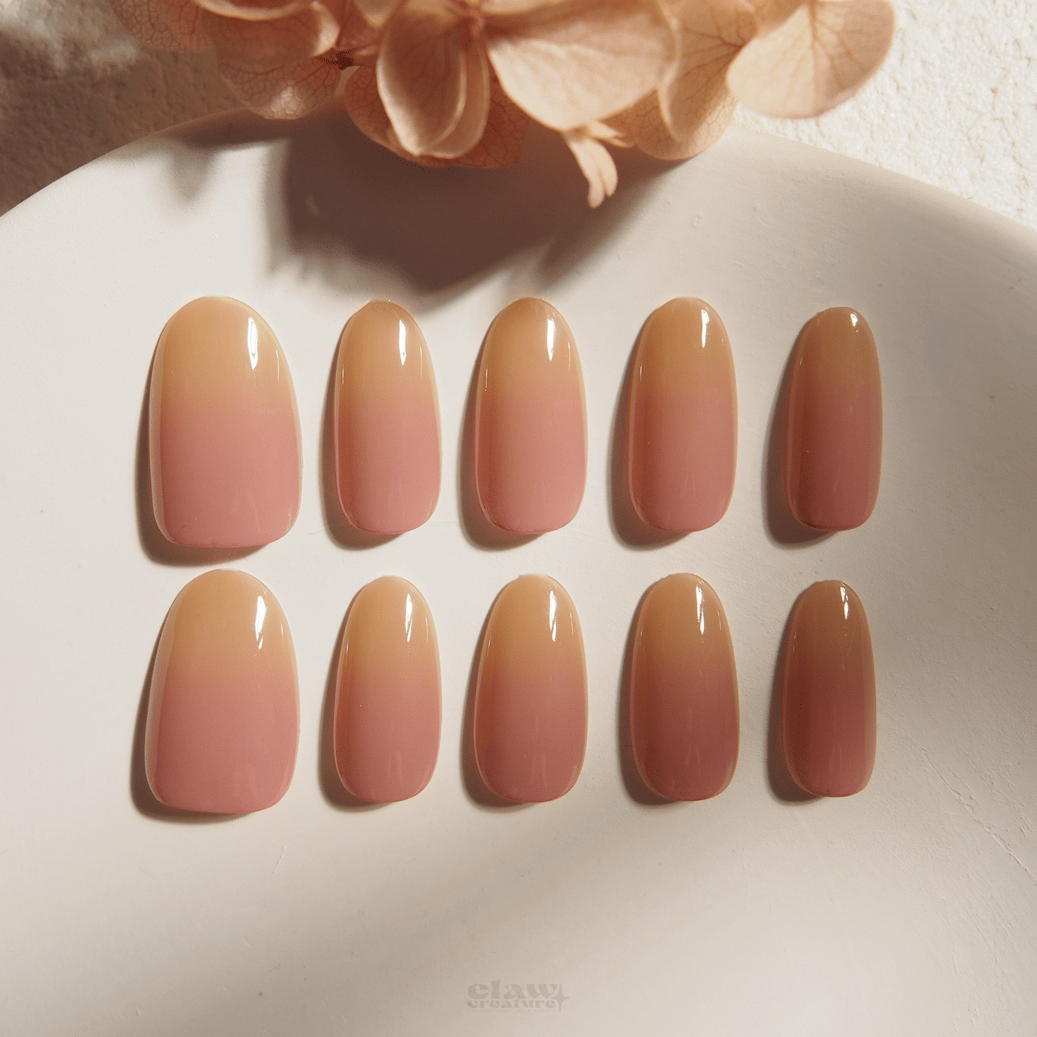 Blushing Nude - Handmade Press on Nails by Clawcreature - Handmade Press - on Nails