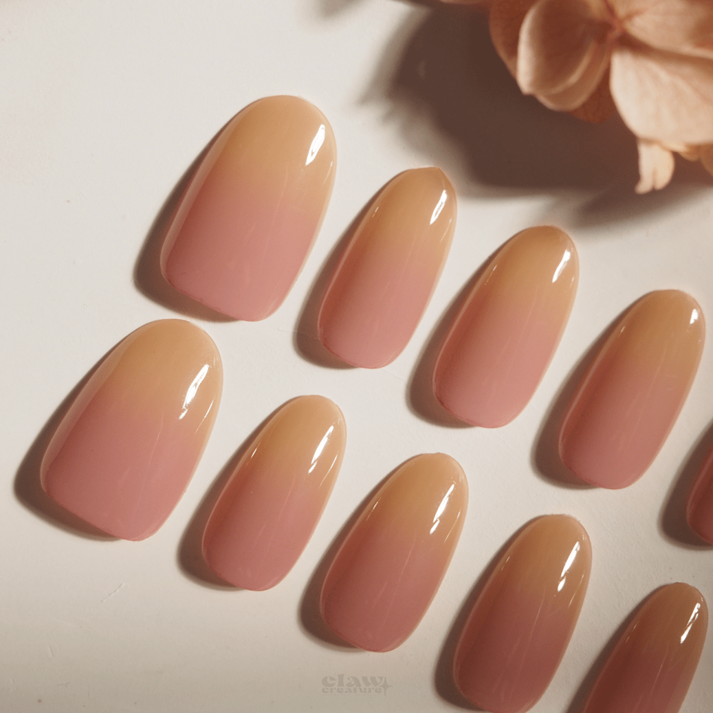 Blushing Nude - Handmade Press on Nails by Clawcreature - Handmade Press - on Nails