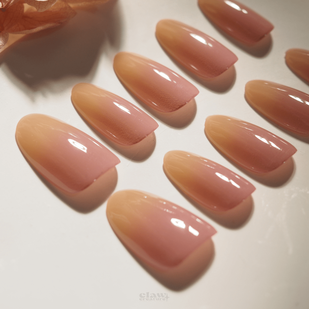Blushing Nude - Handmade Press on Nails by Clawcreature - Handmade Press - on Nails