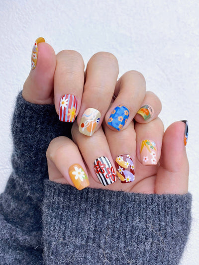 Botanic Panic - Handmade Press on Nails by Clawcreature - Handmade Press - on Nails