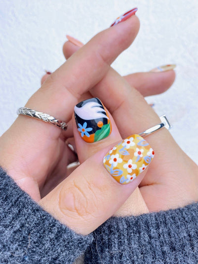 Botanic Panic - Handmade Press on Nails by Clawcreature - Handmade Press - on Nails