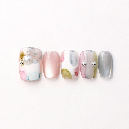 Bubble Pop - Handmade Press on Nails by Clawcreature - Handmade Press - on Nails
