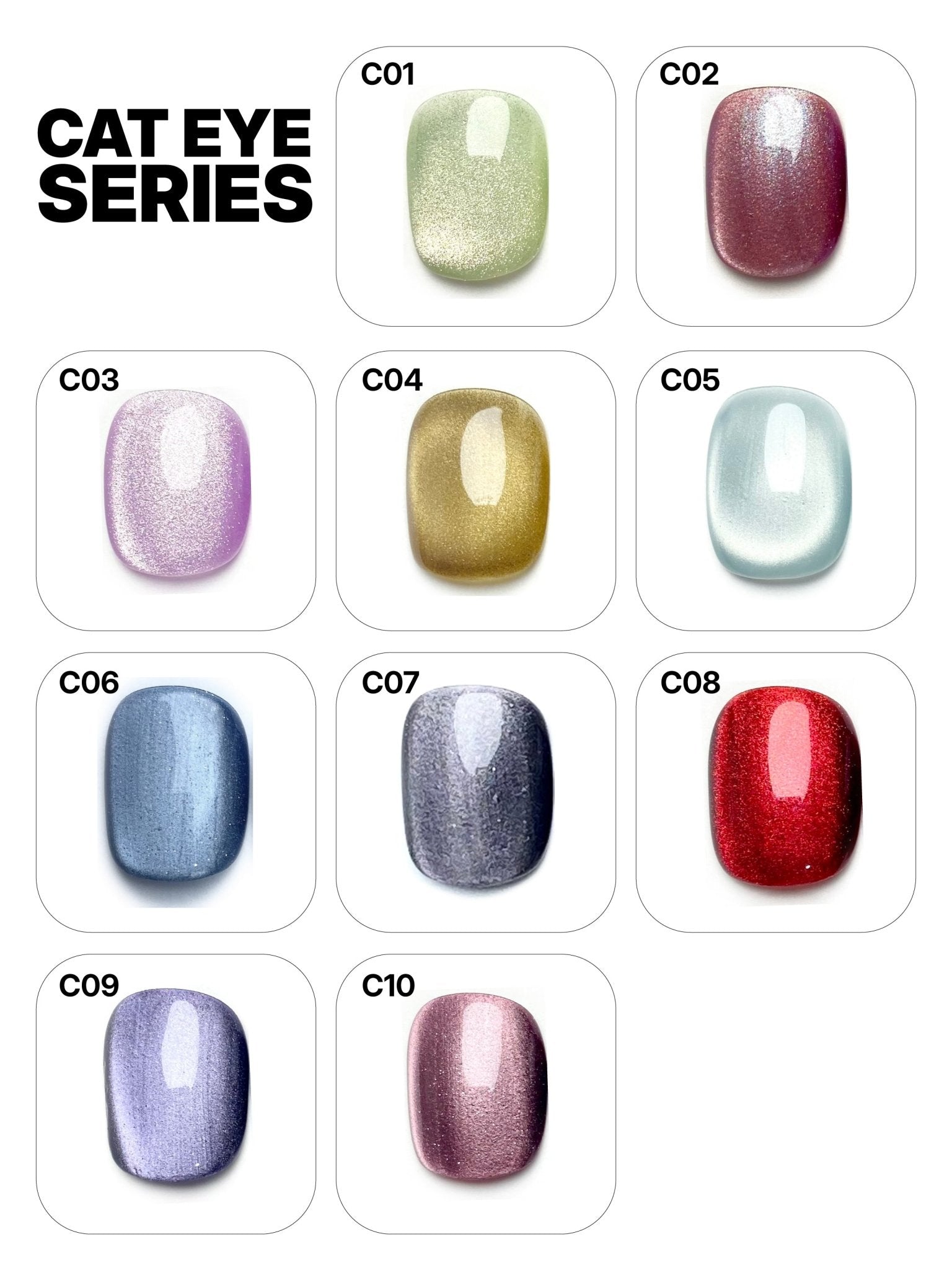 Cat Eye Collection - Handmade Press on Nails by Clawcreature - Handmade Press - on Nails
