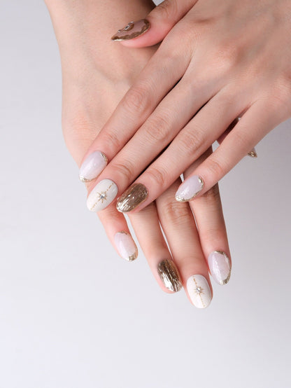 Celestial Glow - Handmade Press on Nails by Clawcreature - Handmade Press - on Nails