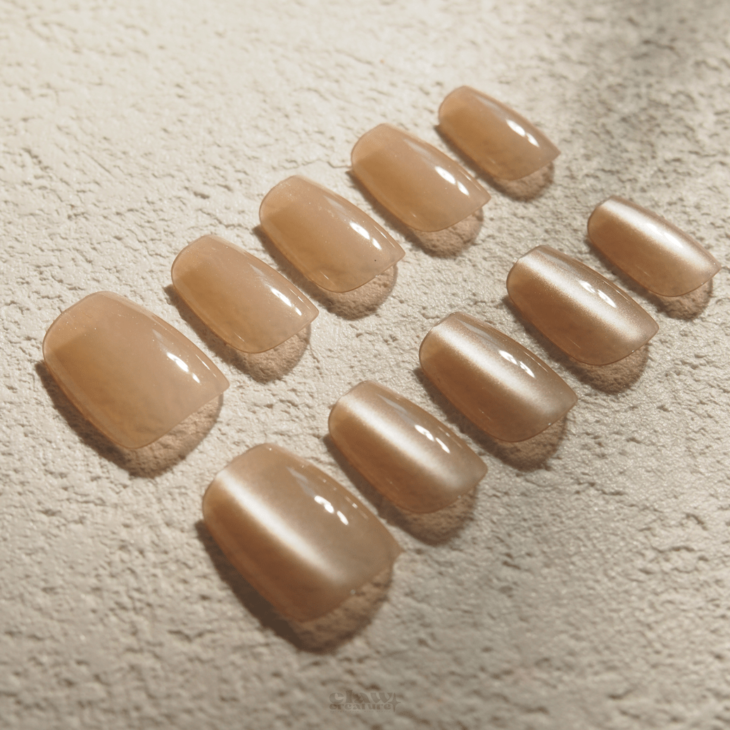 Champagne Allure - Handmade Press on Nails by Clawcreature - Handmade Press - on Nails