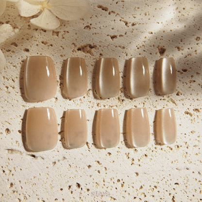 Champagne Allure - Handmade Press on Nails by Clawcreature - Handmade Press - on Nails