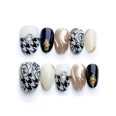 Check Me Bloom - Handmade Press on Nails by Clawcreature - Handmade Press - on Nails