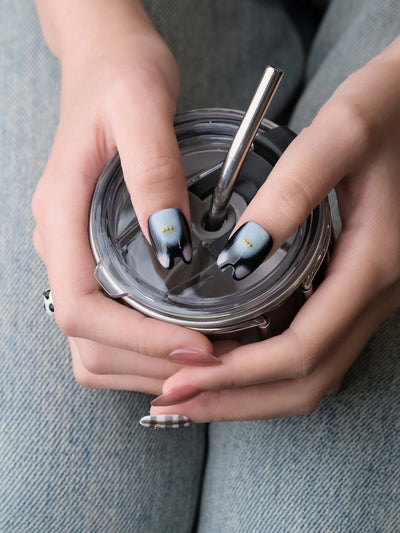 Chloe the Cat - Handmade Press on Nails by Clawcreature - Handmade Press - on Nails