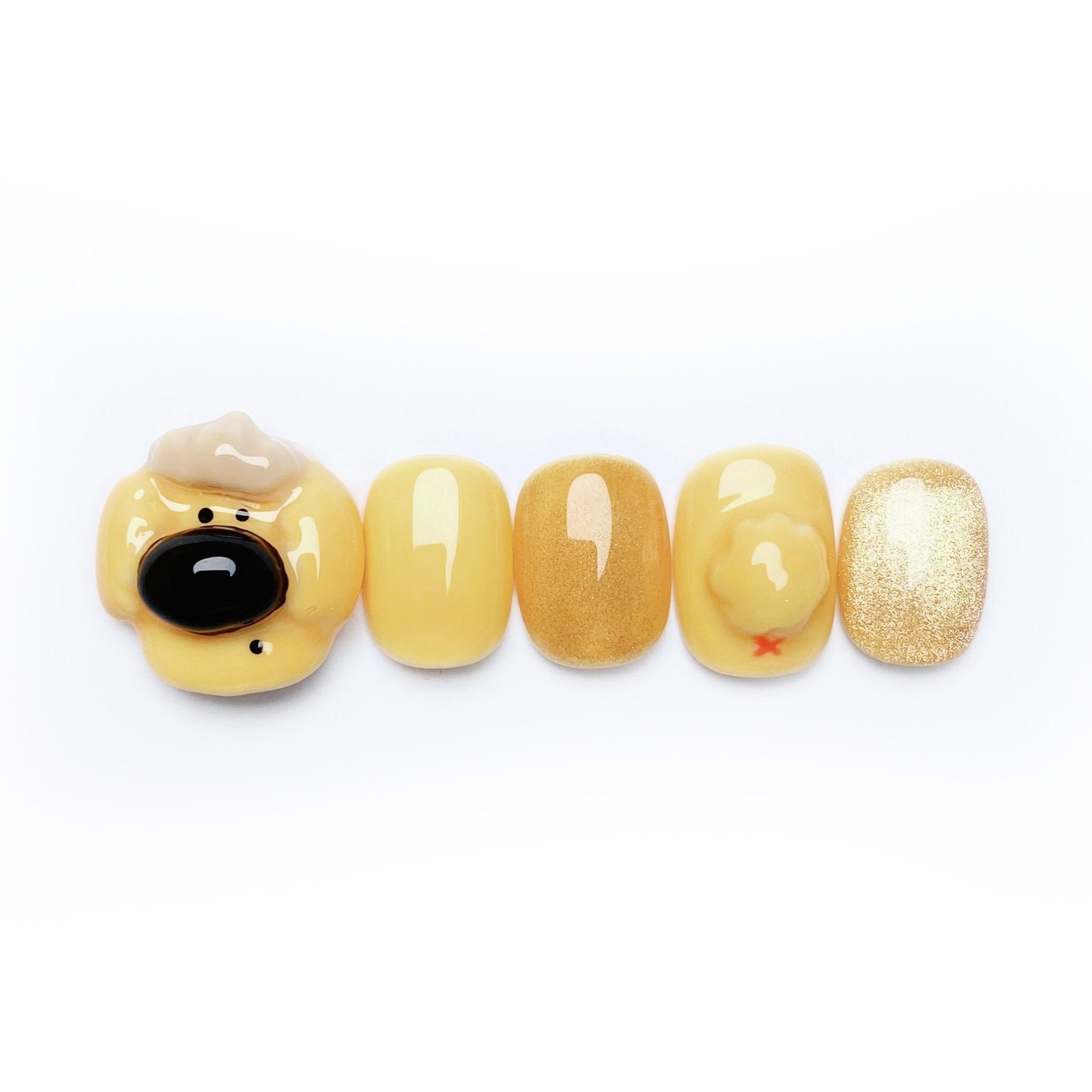 Coco the Poodle - Handmade Press on Nails by Clawcreature - Handmade Press - on Nails