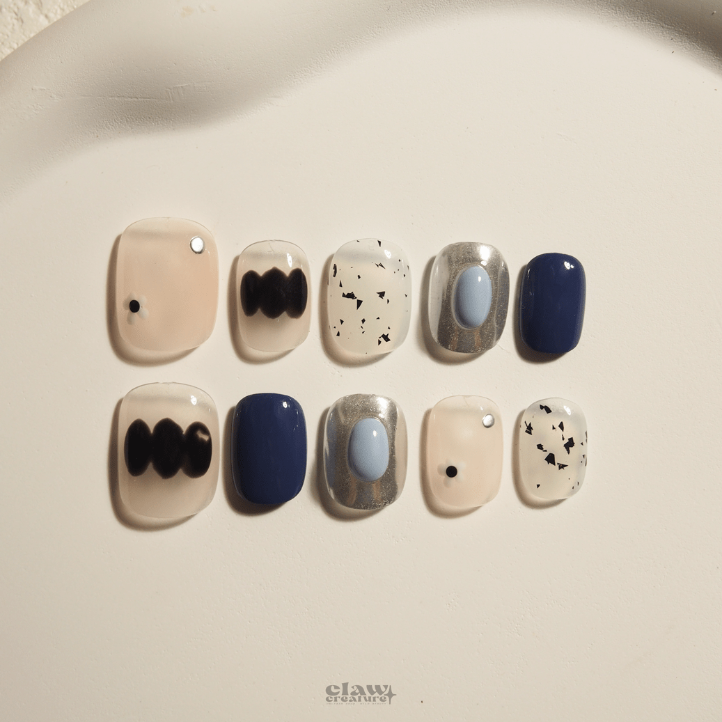 Cosmic Chic - Handmade Press on Nails by Clawcreature - Handmade Press - on Nails