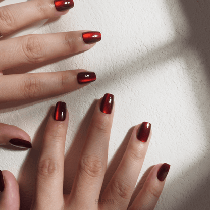 Crimson Enchantment - Handmade Press on Nails by Clawcreature - Handmade Press - on Nails