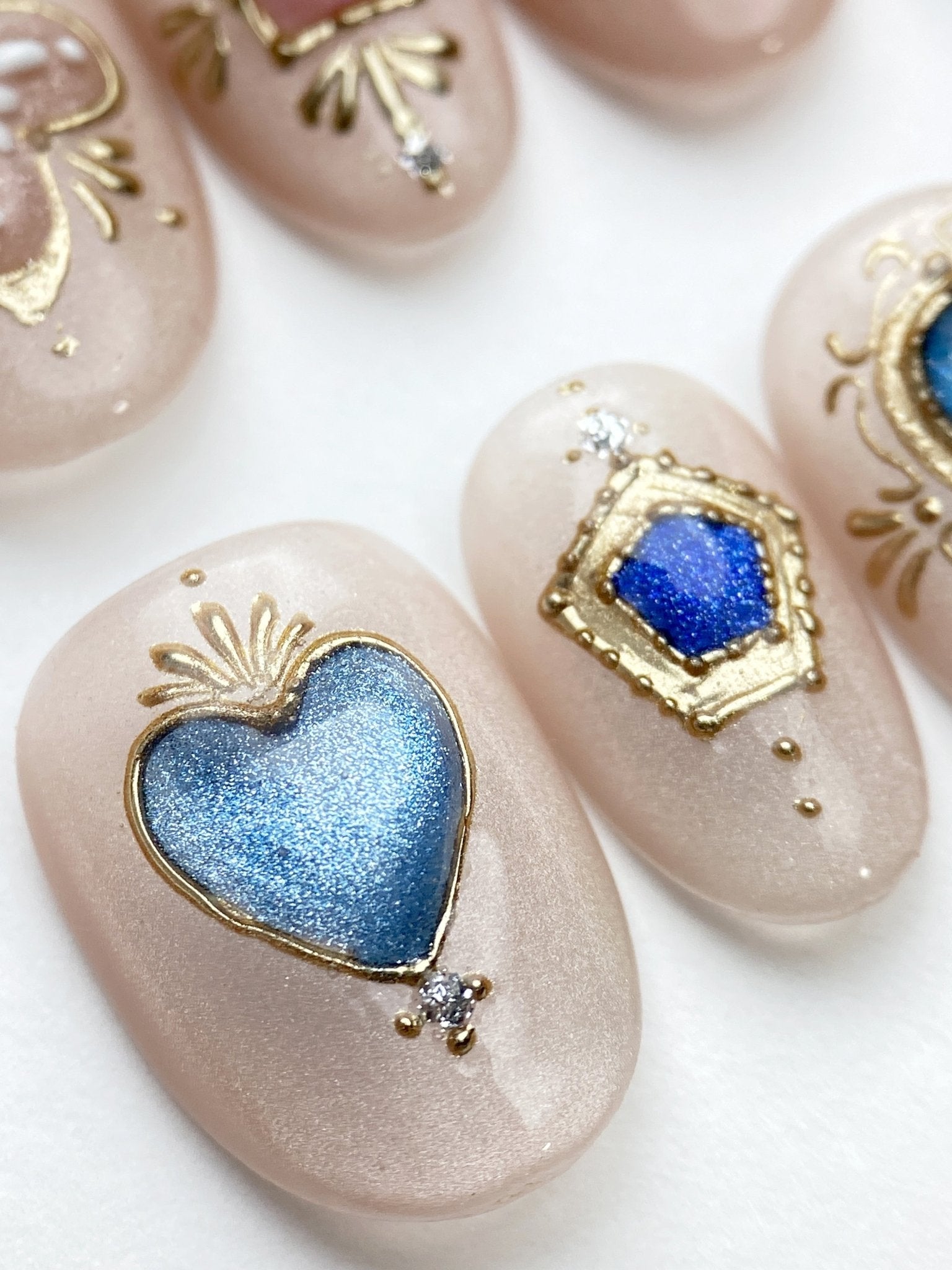 Crown Jewels - Handmade Press on Nails by Clawcreature - Handmade Press - on Nails