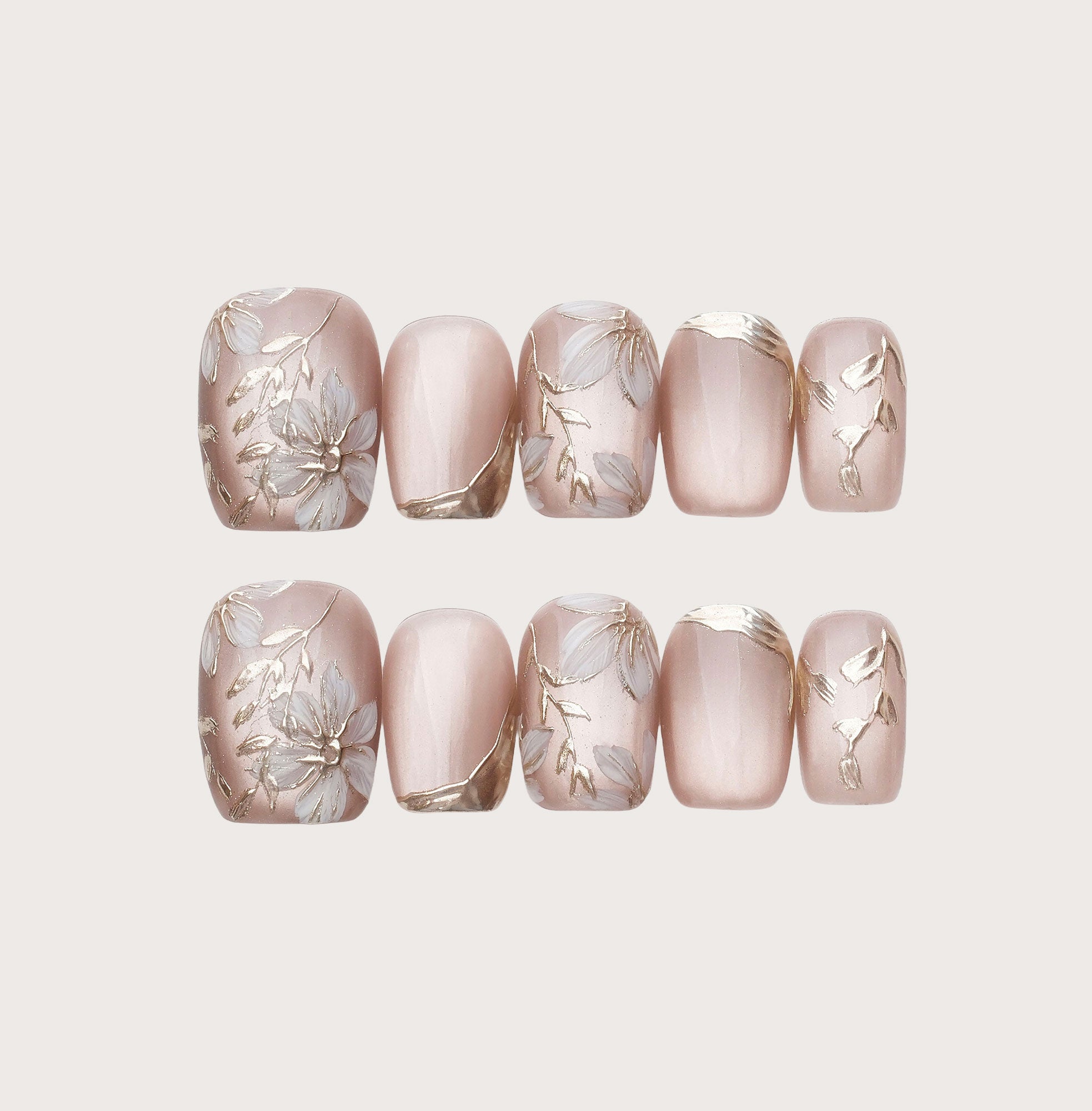 Crystal Bloom - Handmade Press on Nails by Clawcreature - Handmade Press - on Nails