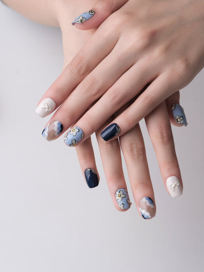 Daisy Dream - Handmade Press on Nails by Clawcreature - Handmade Press - on Nails