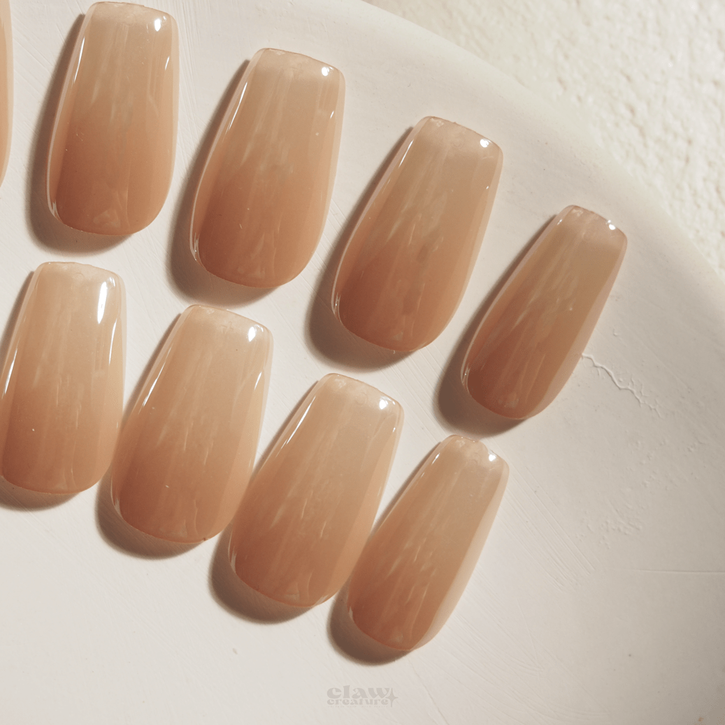Desert Rose Elegance - Handmade Press on Nails by Clawcreature - Handmade Press - on Nails