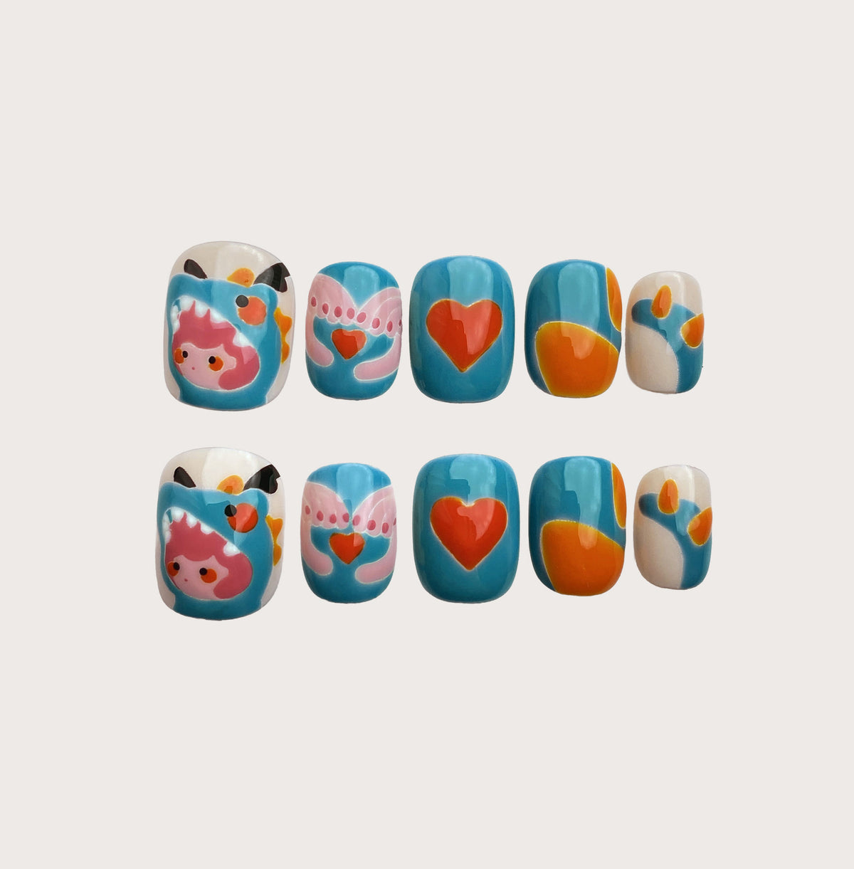 Dragon Blessing - Handmade Press on Nails by Clawcreature - Handmade Press - on Nails