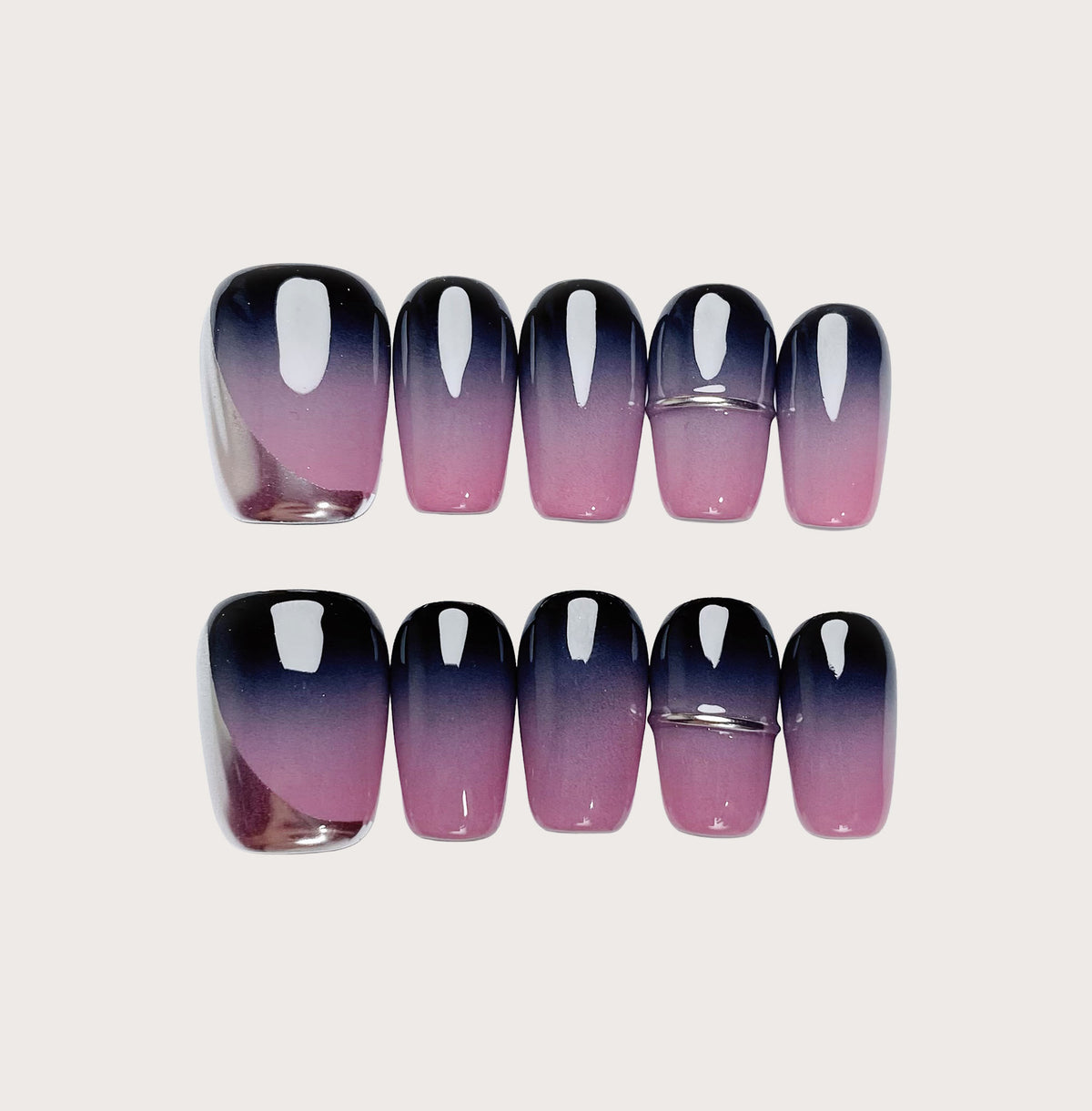 Dusk Ombre - Handmade Press on Nails by Clawcreature - Handmade Press - on Nails