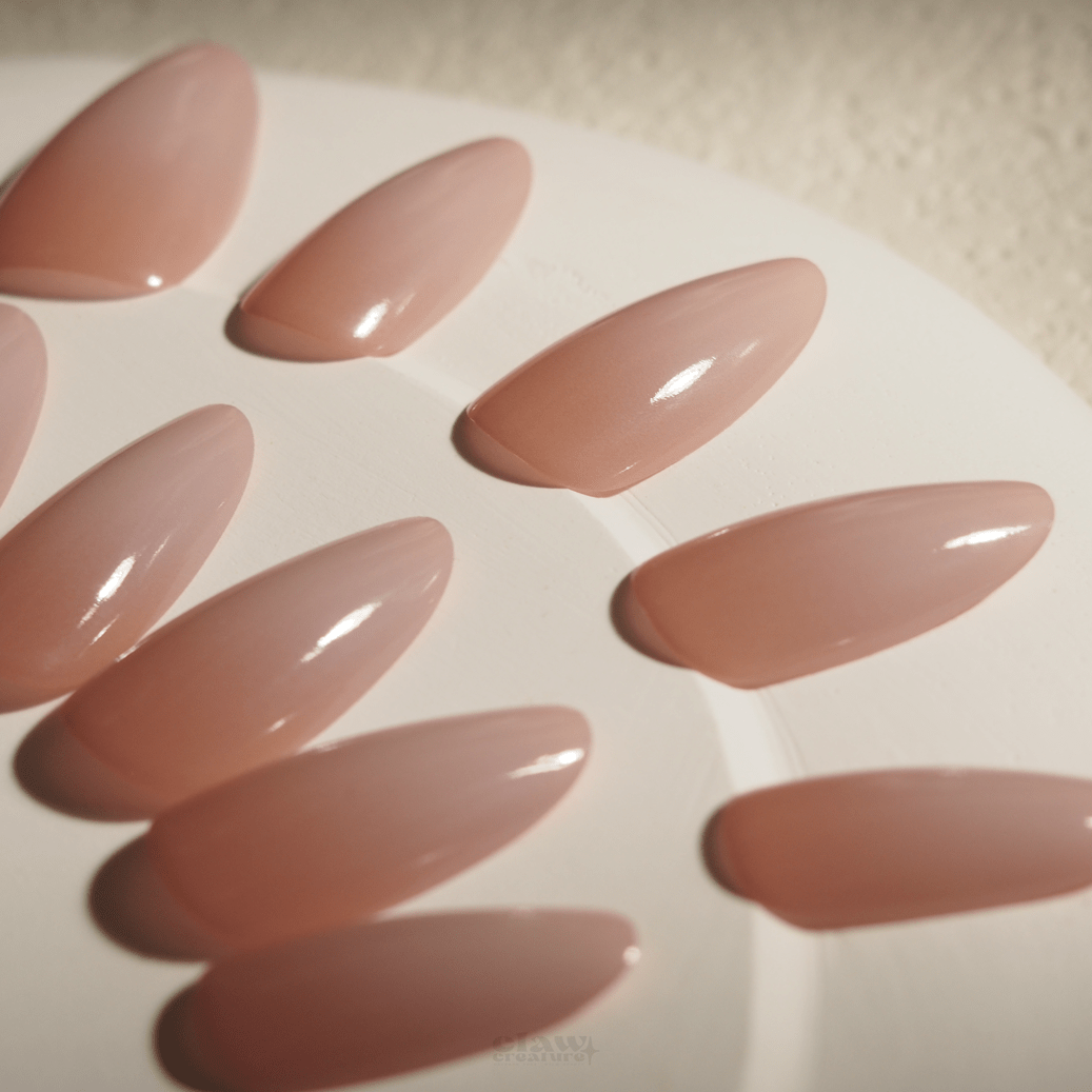 Elegance in Nude - Handmade Press on Nails by Clawcreature - Handmade Press - on Nails