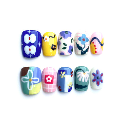 Flora Obscura - Handmade Press on Nails by Clawcreature - Handmade Press - on Nails