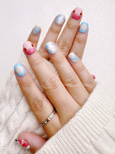 Fly like a Bird - Handmade Press on Nails by Clawcreature - Handmade Press - on Nails