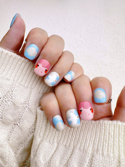 Fly like a Bird - Handmade Press on Nails by Clawcreature - Handmade Press - on Nails