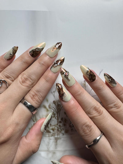 Forest Relic - Handmade Press on Nails by Clawcreature - Handmade Press - on Nails