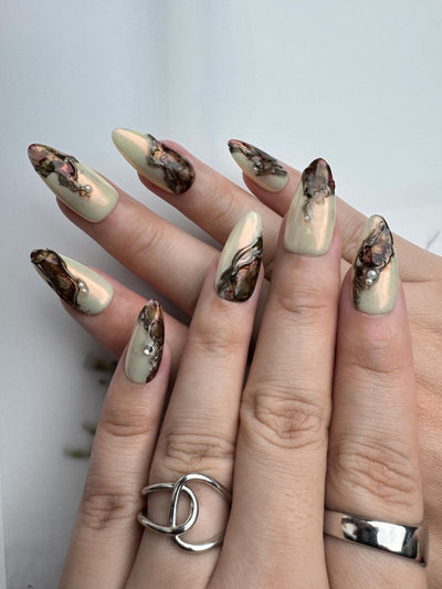 Forest Relic - Handmade Press on Nails by Clawcreature - Handmade Press - on Nails