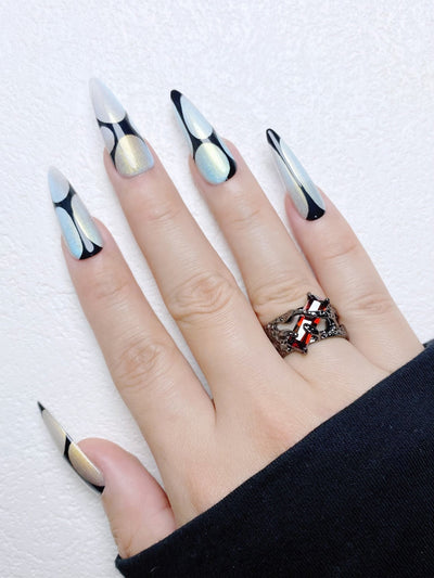 Frostbite - Handmade Press on Nails by Clawcreature - Handmade Press - on Nails