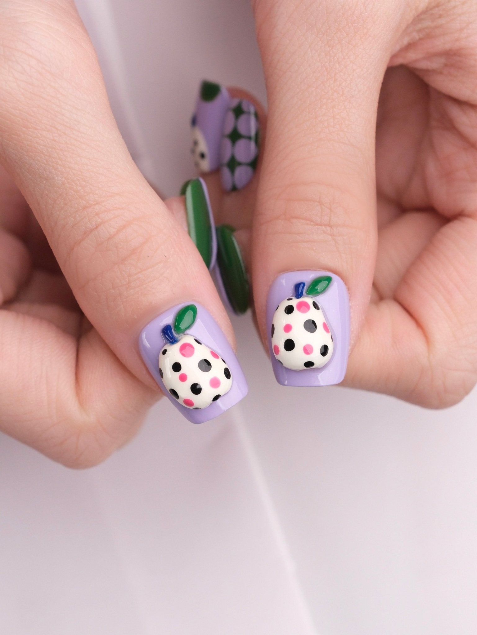 Fruity Funk - Handmade Press on Nails by Clawcreature - Handmade Press - on Nails